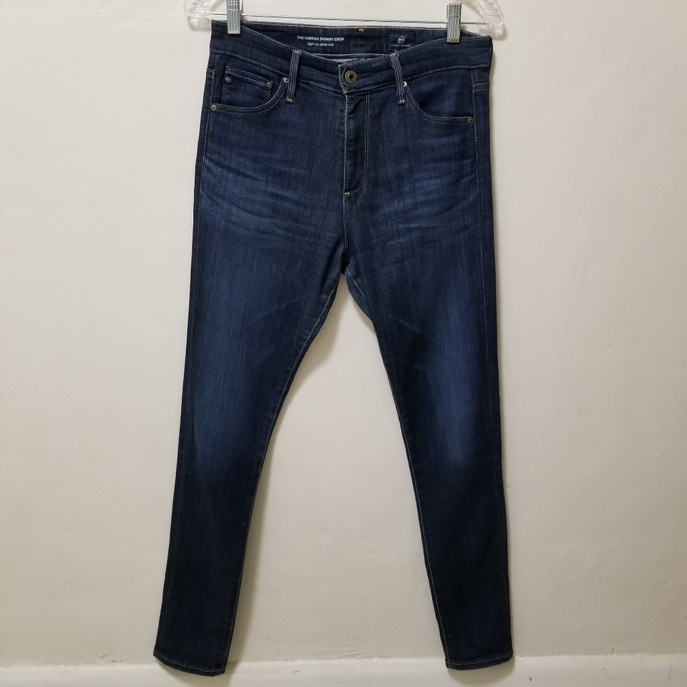 AG Adriano Goldschmied Womens Jeans Farrah Skinny Ankle Crop High Rise Denim 27